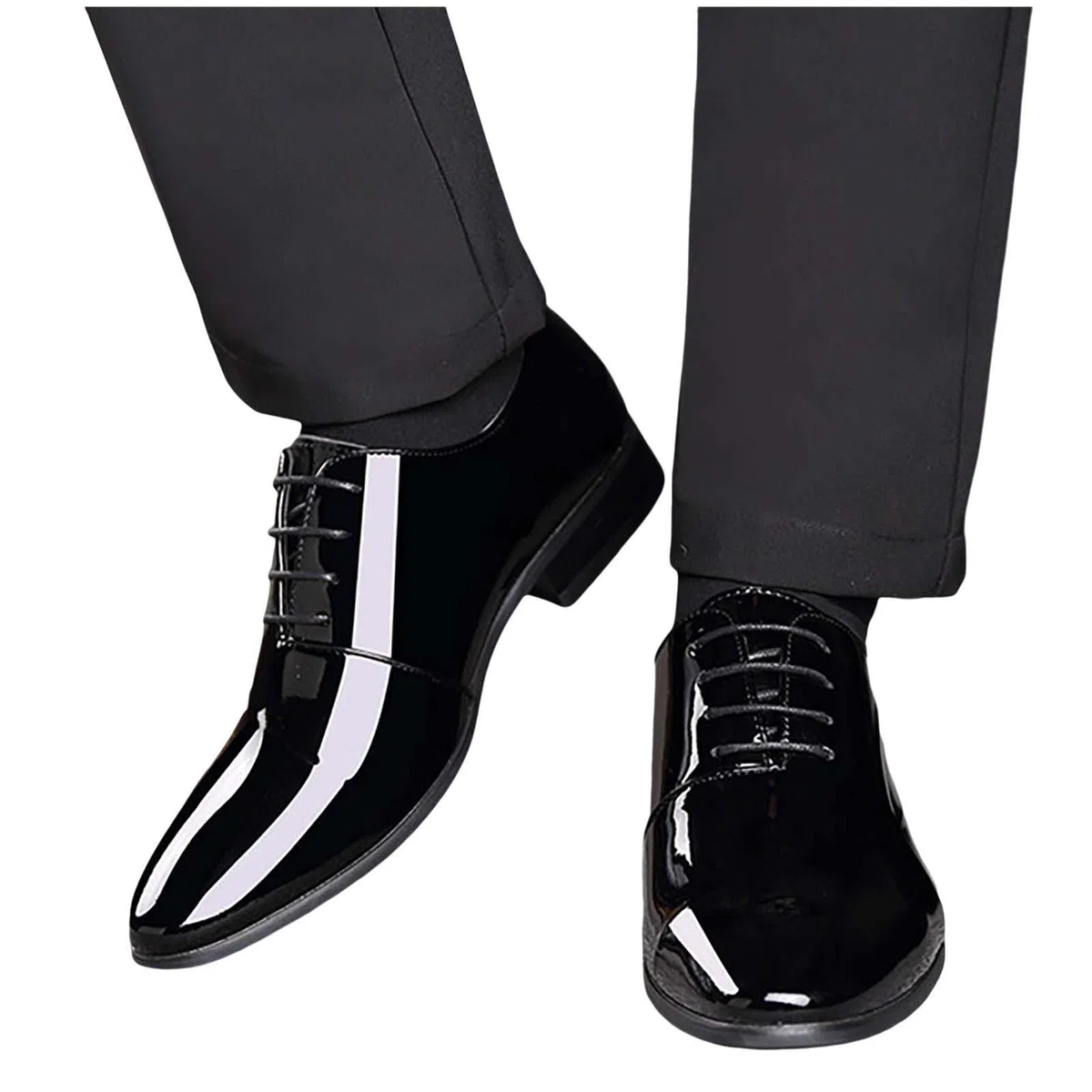 Scarpe da uomo nere, in pizzo, scarpe in vernice da uomo, traspiranti, casual, da lavoro, antiscivolo, in pelle, per il tempo libero, Oxford, elegante, Monkstrap