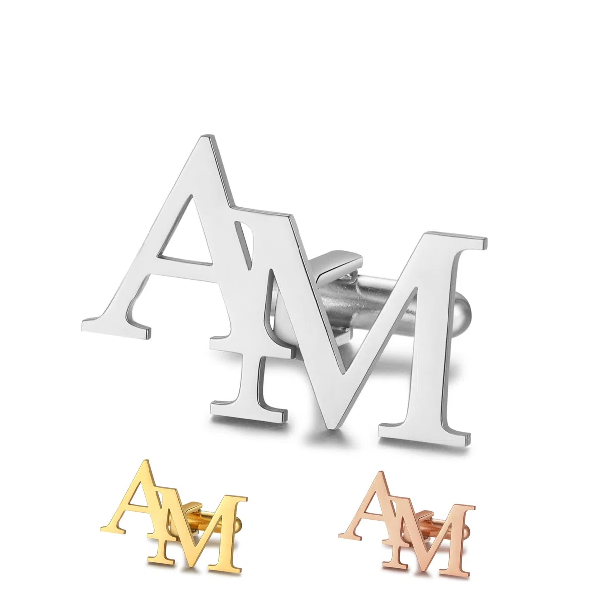 Gemelli personalizzati da uomo gemelli con iniziale personalizzata da uomo gemelli in argento oro rosa oro gemelli per matrimonio festa aziendale camicia smoking regalo per papà, marito, fidanzato,