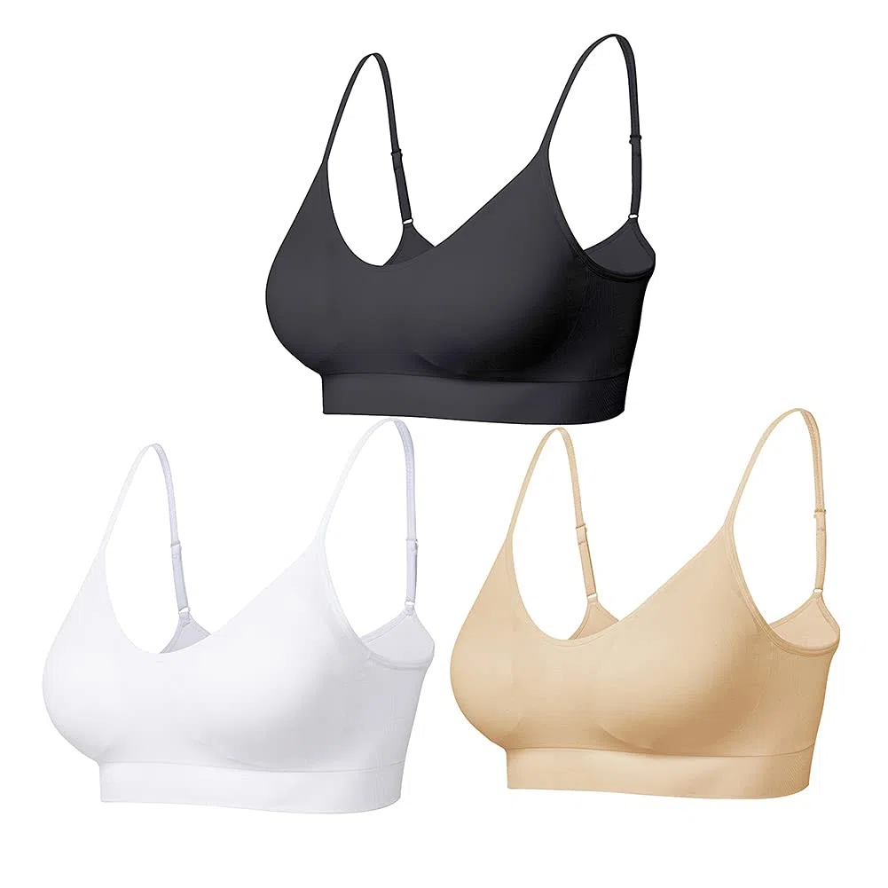 Reggiseno Senza Ferretto Bralette Imbottite per Le Donne Cinghie Sonno Reggiseni Senza Cuciture Yoga Sport Bras