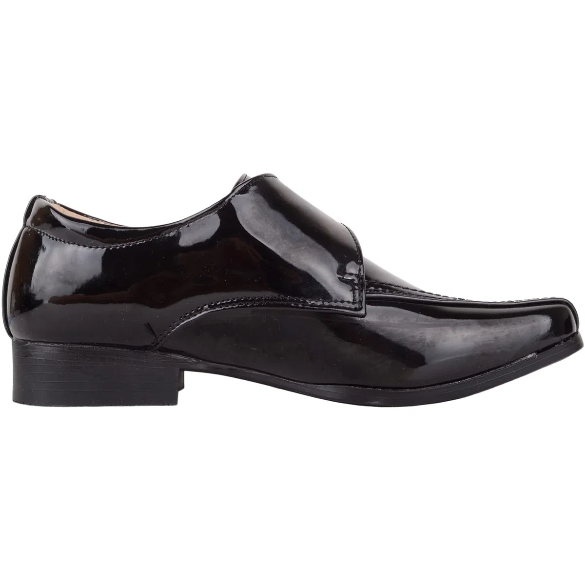 ABSOLUTE FOOTWEAR Scarpe da scuola per bambini e ragazzi, senza lacci, in finta pelle verniciata, formali, per scuola e matrimonio