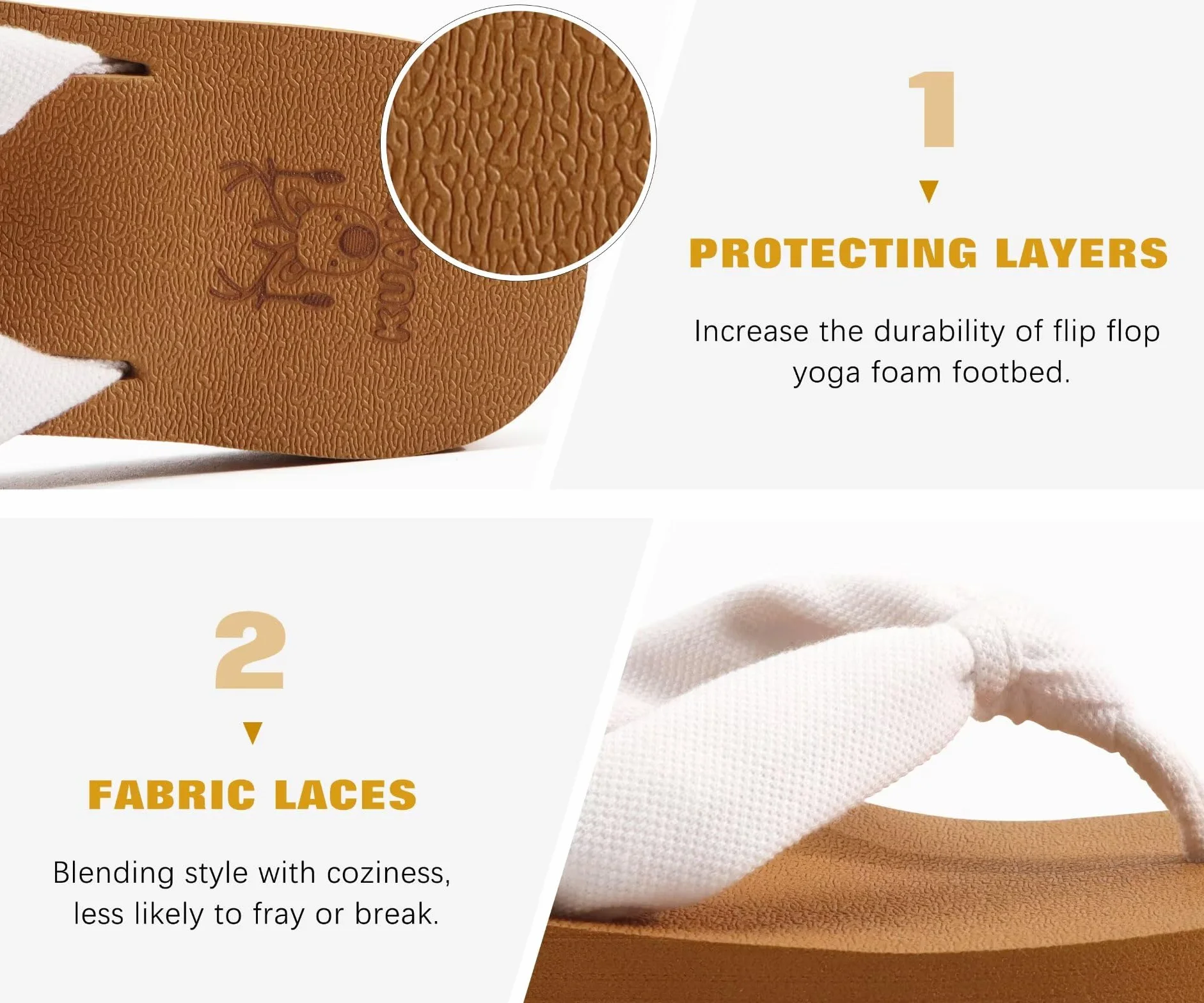 KuaiLu Infradito Donna Estive Comode Stoffa Righe Ciabatte Arch Support Spiaggia Piscina Sandali Mare Leggere Antiscivolo Gomma Suole
