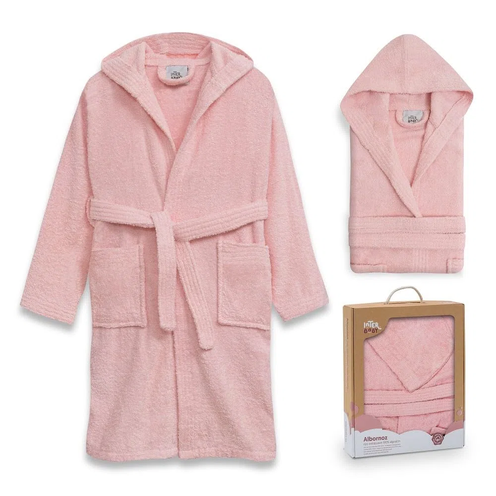 Interbaby Albornoz Liso Unisex Accappatoio bambino Bimbo 0-24