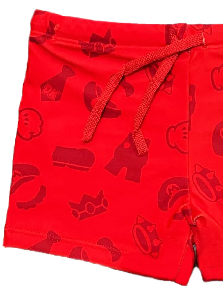 Costume Super Mario Bambino. Ufficiale. Modello Disegni. Boxer Mare Poliestere. Pantaloncino da Mare per Bambini Ragazzi. Costume Piscina. Mario Luigi Yoshi.