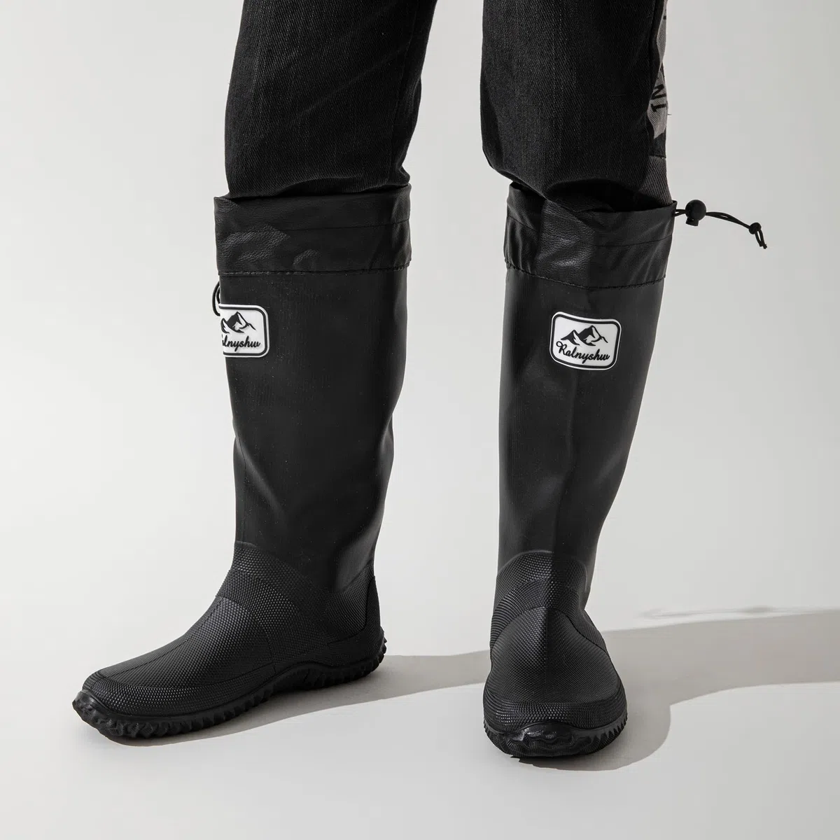 JOMIX Stivali da Pioggia Uomo Donna Antiscivolo Stivaletti Gomma Impermeabili Pieghevoli Scarpe Alte da Pesca Escursione Campeggio Lavoro Giardino Impermeabilità Totale Leggeri e Compatti