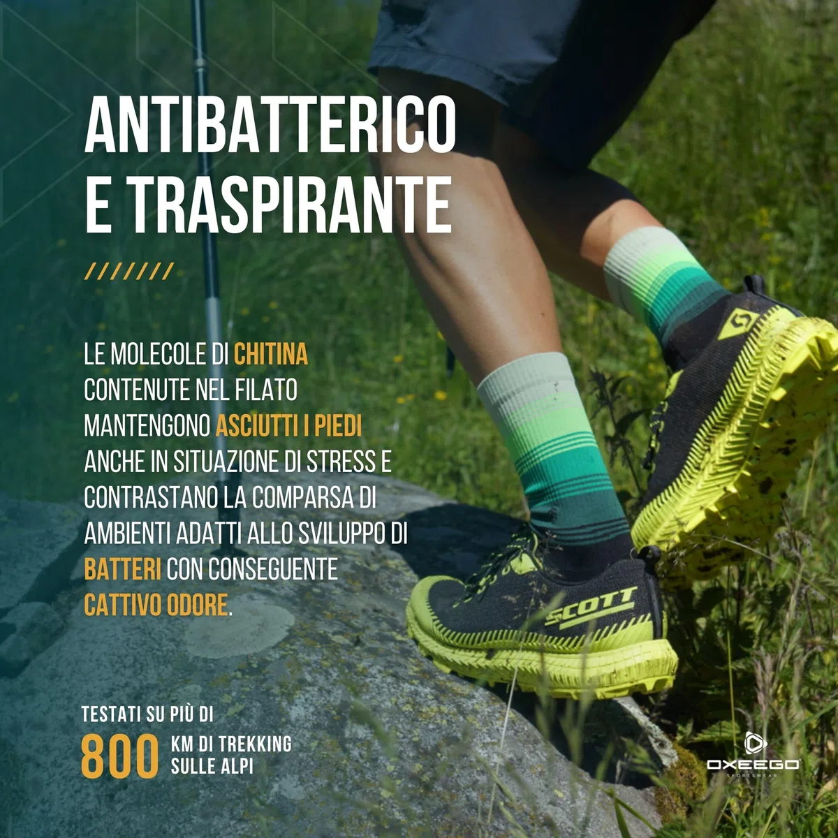 Calze Trekking Termiche Antivesciche, Ossigenanti e Antibatteriche - Calzini Trekking Tecnici (Outdoor Classic)