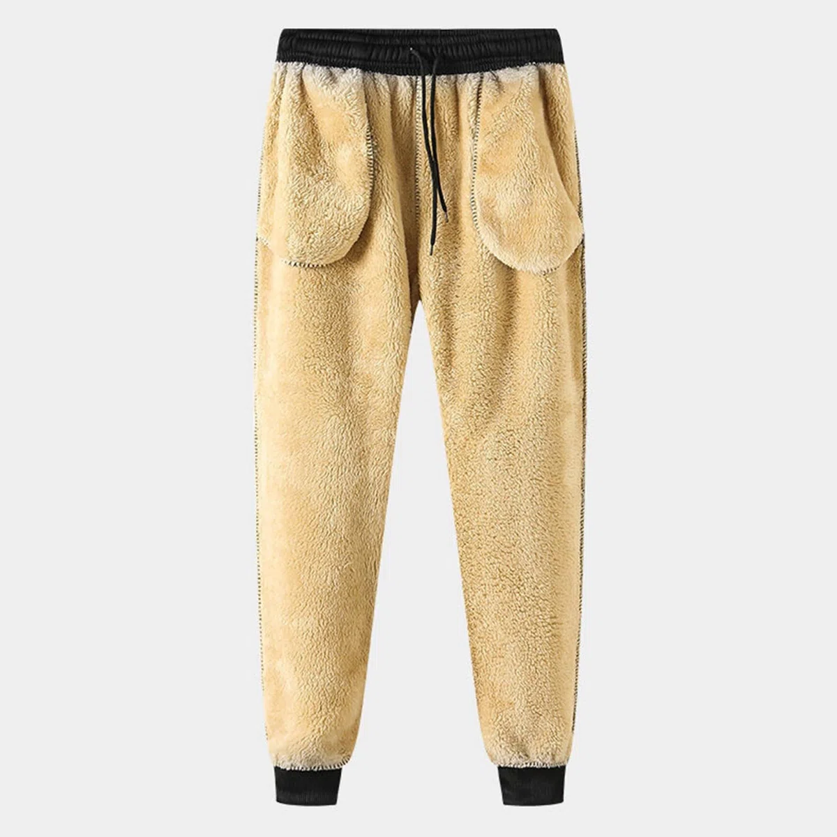 Tuta da uomo in pile invernale, da jogging, 2 pezzi, termica, calda, con cappuccio e pantaloni, tinta unita, per il tempo libero, accogliente, morbida, per la casa