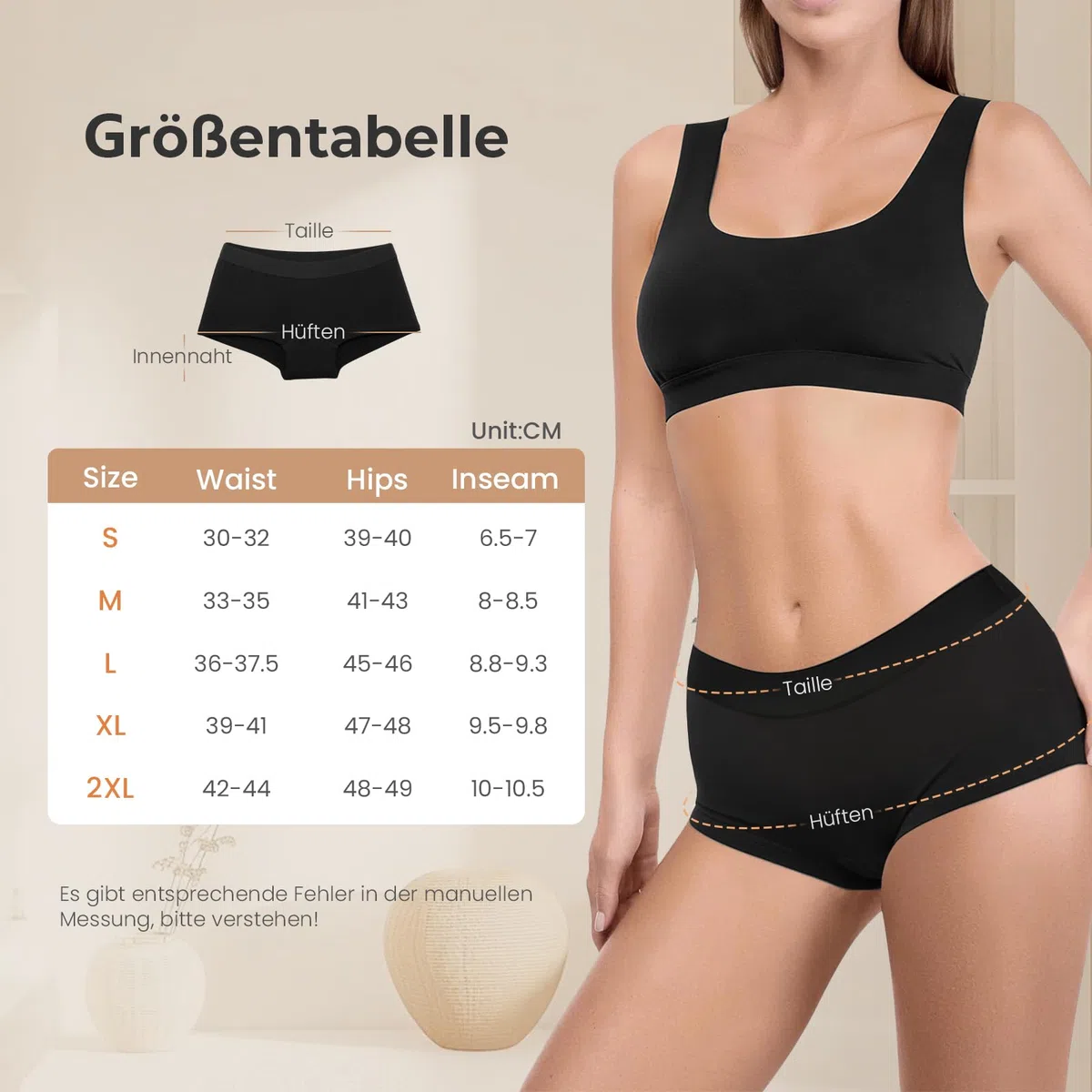Desanlapi Mutande Boxer Donna Culotte Cotone Slip a Vita Media a Pantaloncino Cotone Shorts Intimo Sportivo Culotte Comode Pacco da 6