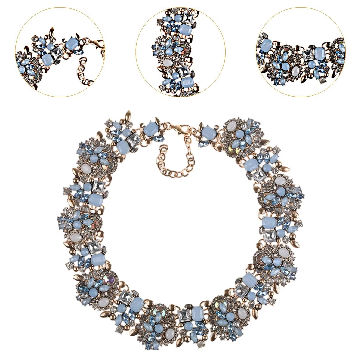 Collana con, a Catena Grossa, Regalo per Moglie, Accessorio per Abbigliamento per Donne e Ragazze, Collana Bavaglino alla