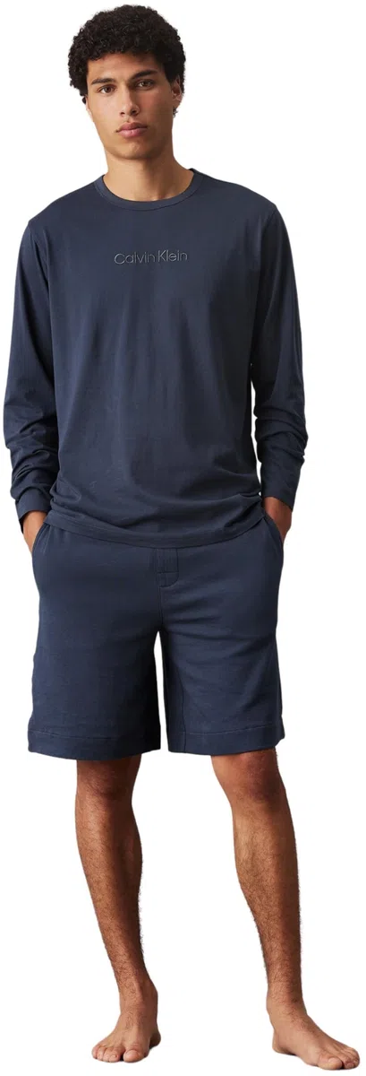 Calvin Klein Uomo T-Shirt Maniche Lunghe Crew Neck Scollo Rotondo