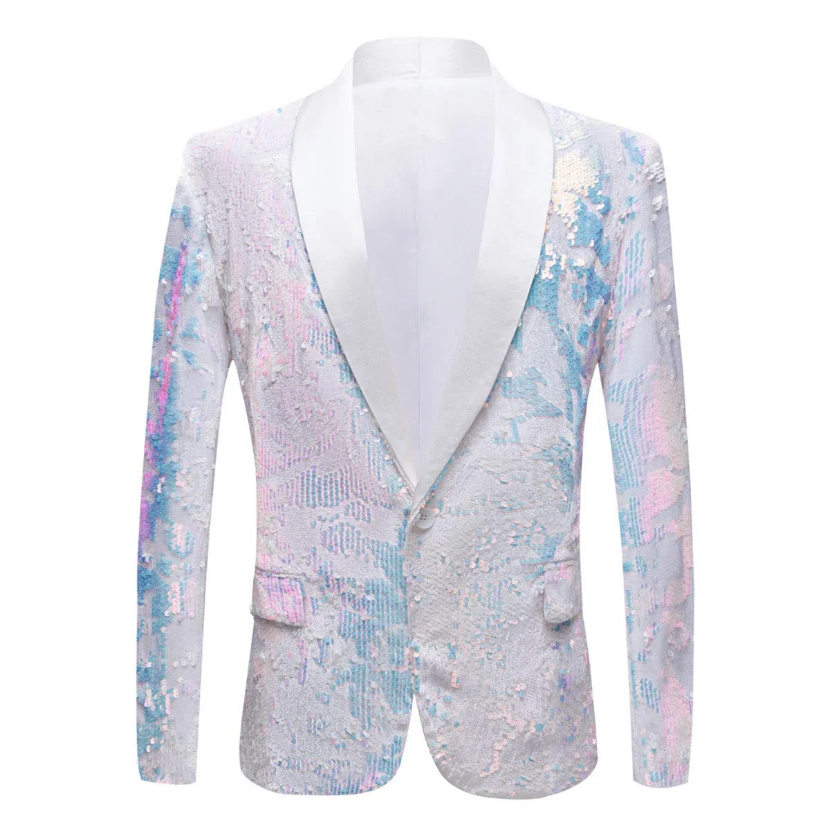 Uomini Moda Viola Colorato Velluto Lustrini Blazer