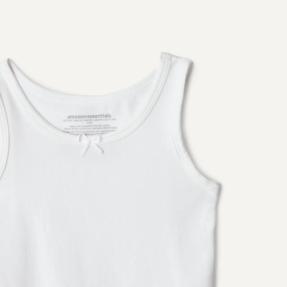 Amazon Essentials Canottiera Intima in Jersey di Cotone Bambine e ragazze, Pacco da 5