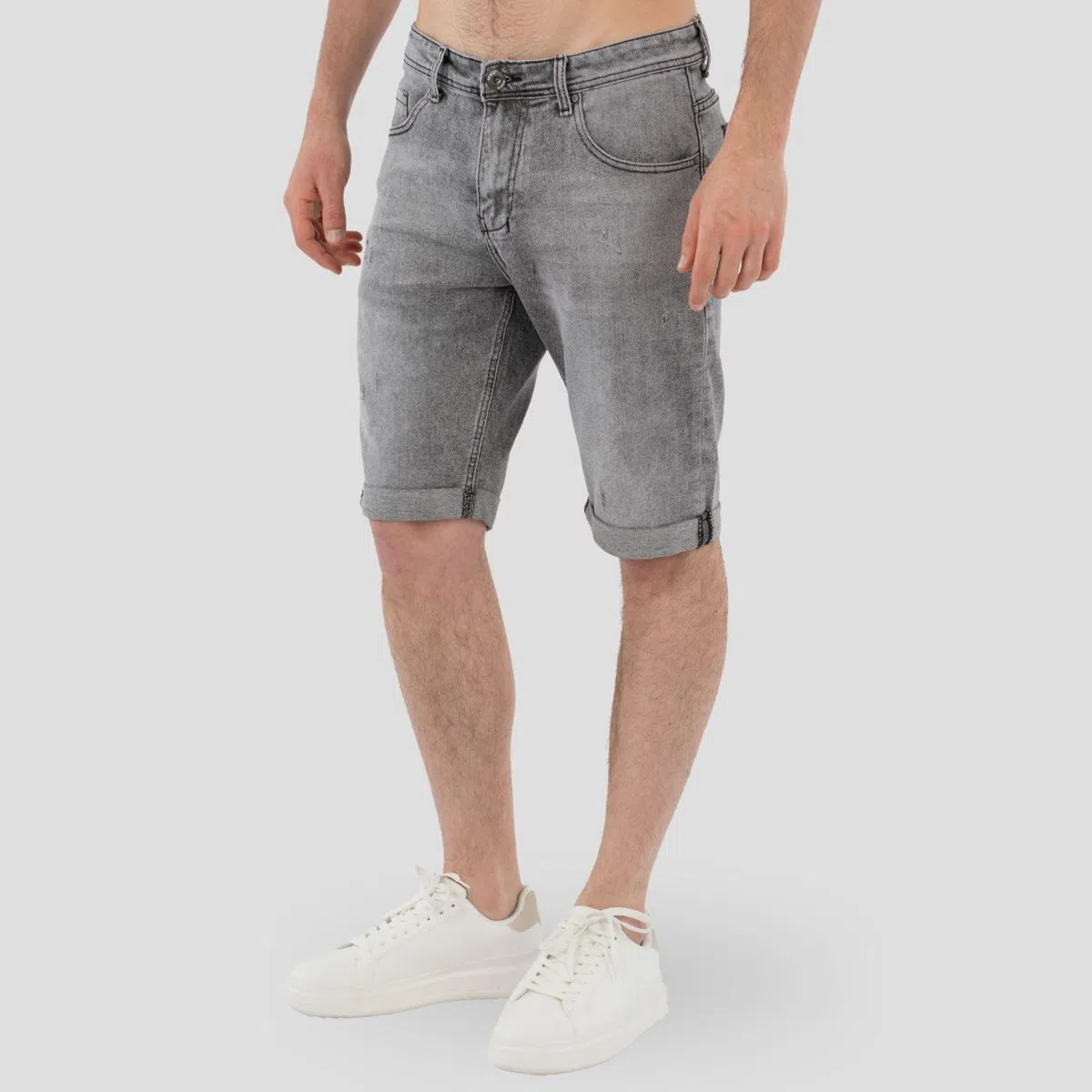 TONY BACKER - Jeans Corti Uomo, Pantaloncini Uomo Estivi, Stile Casual, Urban, Classic, Shorts Denim, Bermuda Uomo Blu, Bianco, Grigio Art. YX1707