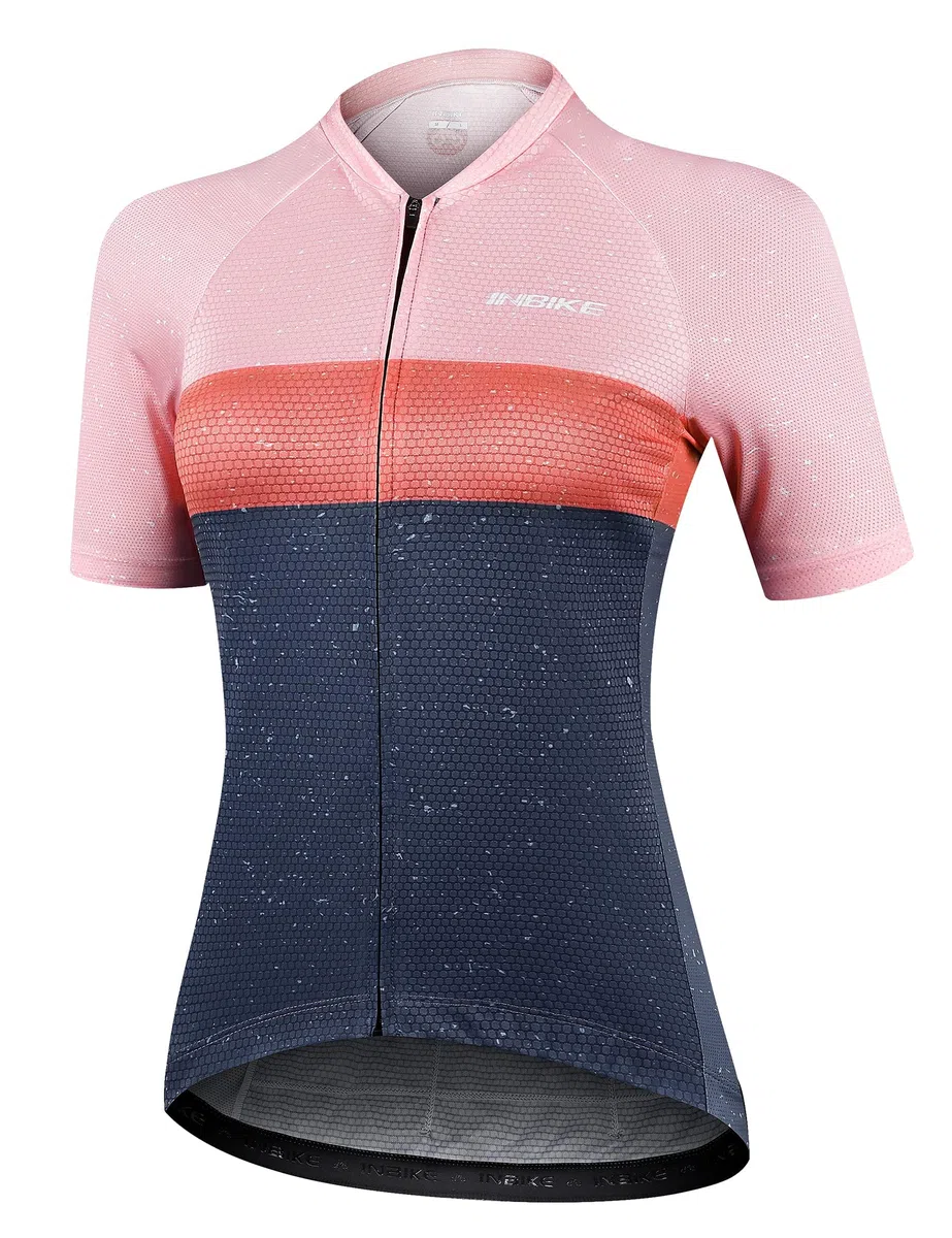 INBIKE Maglia Ciclisomo Bici Donna con 3 Grandi Tasche Traspiranti Elastico per La Pelle JS30