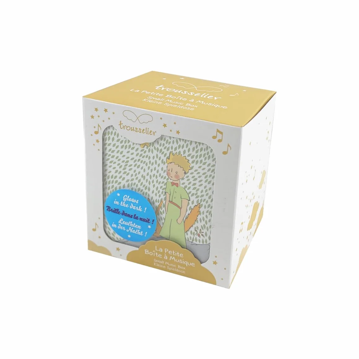 Trousselier - Il Piccolo Principe Carillon Bambino - Scatola dei Tesori e Carillon Bambina e Bambino - Regalo Bambini - Fosforescente - Musica La Valse d'Amélie Poulain - Regalo Battesimo Bimbo