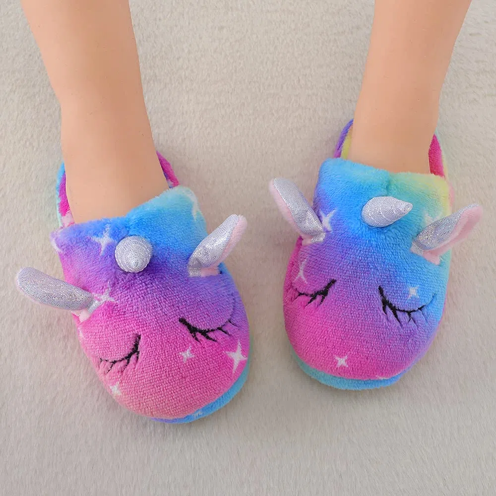 MASOCIO Pantofole per Bambini Peluche Carino Scarpe Bimba Ciabatte da Casa Antiscivolo