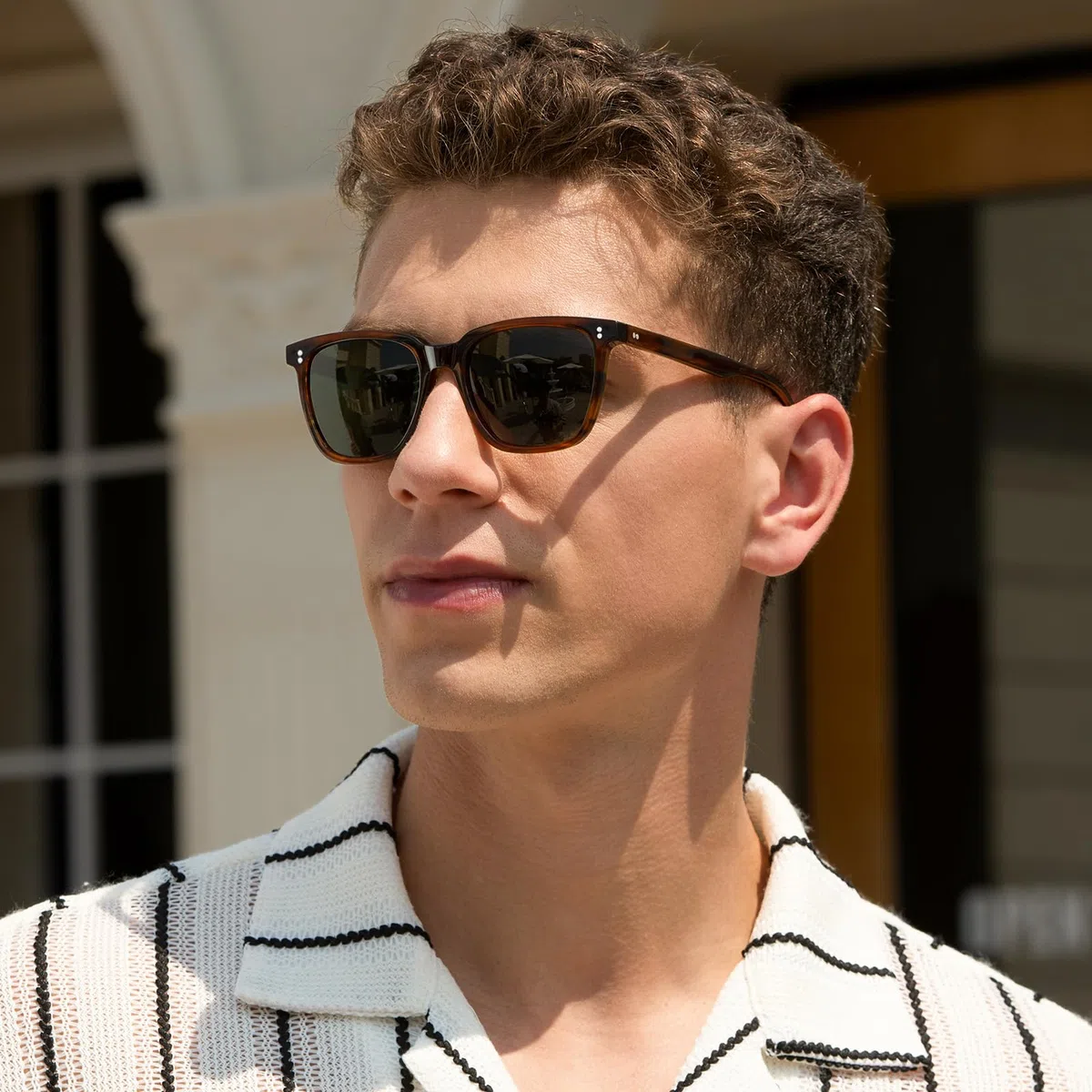 Carfia Vintage Polarizzati Occhiali da Sole da Uomo Protezione UV400 Telaio Acetato Stile Classico Elegante e Alla Moda