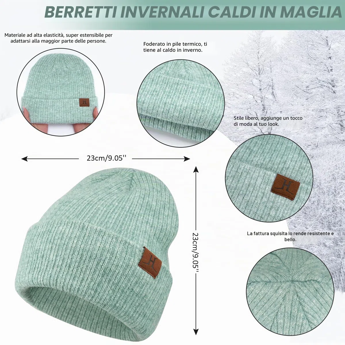Donna Uomo Invernale Termici Cappello Sciarpa Touch Screen Guanti Set con Fodera in Pile, Invernali Berretto in Maglia Scaldacollo Regalo