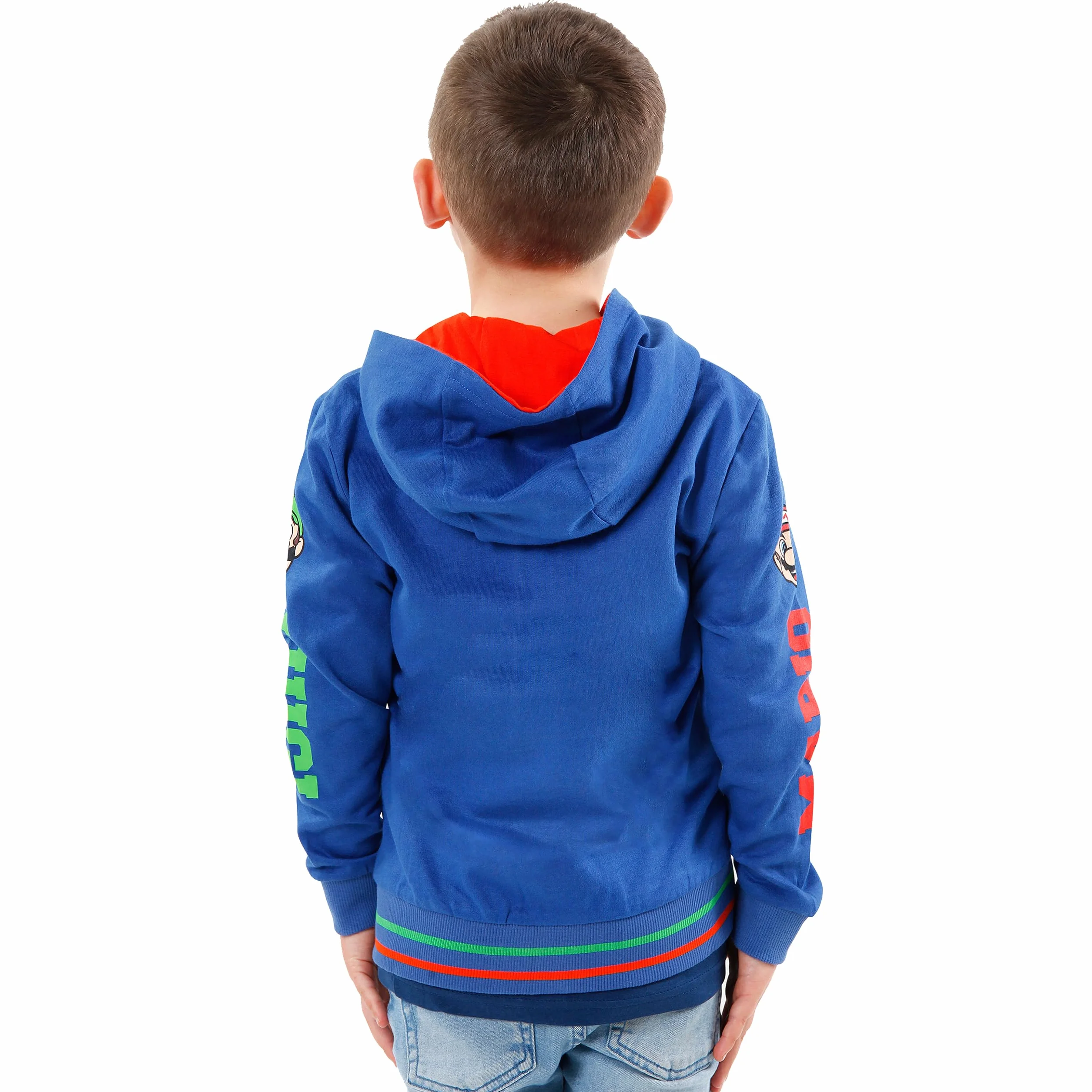 Super Mario Felpa Bambino | Luigi Felpe con Zip | Felpa con Cappuccio Gamer per Bambini