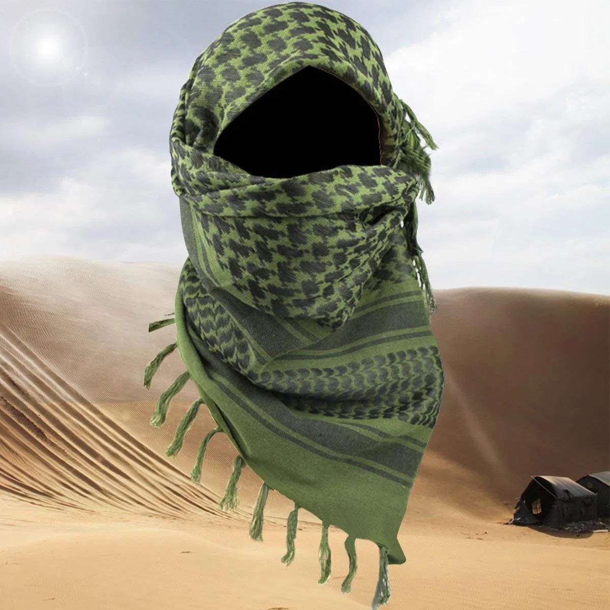 FREE SOLDIER shemagh Foulard da Testa per Uomini e Donne per attività all'Aria Aperta, Sport, Camping, Trekking, tattico, Deserto, shemagh, 110 * 110cm