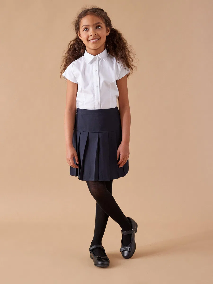 NEXT Ragazza Confezione da 2 gonne a Pieghe per la Scuola con Vita Regular