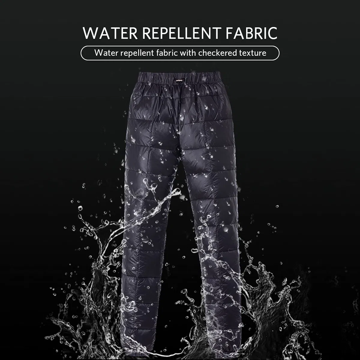 Outdoor Winter Warm Down Pants Pantaloni da Sci Termici Ripiegabili per la Neve Invernale