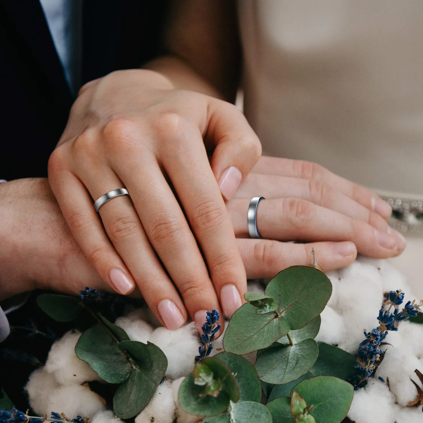 Zakk 4mm Anello da uomo e da donna tungsteno anello di fidanzamento fede nuziale anelli per partner