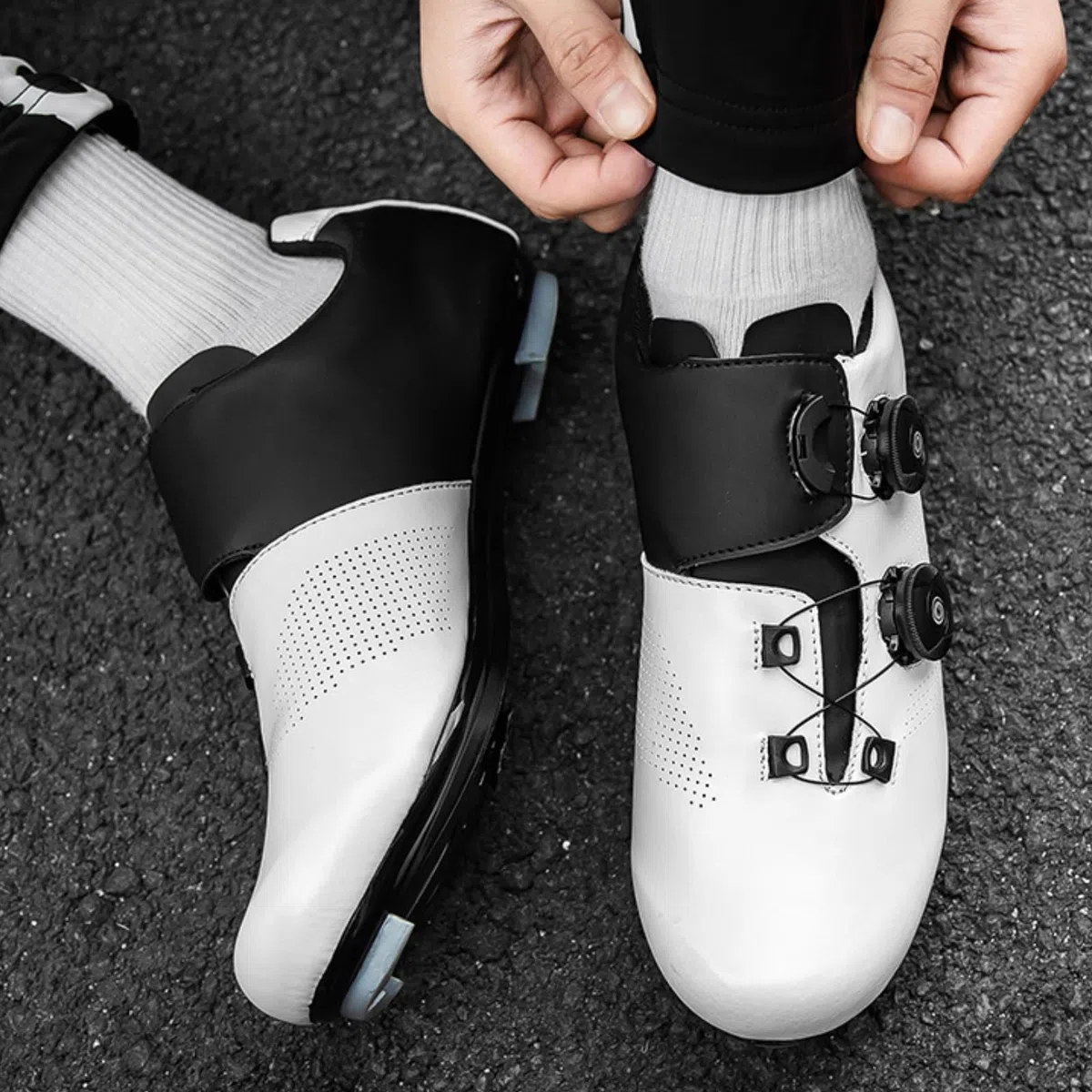 Mateju Scarpe Ciclismo Strada Uomo Donna, 37-47 EU Scarpe Bici da Corsa Uomo Donna con SPD Calas Antiscivolo Traspiranti per Sportive da Esterno