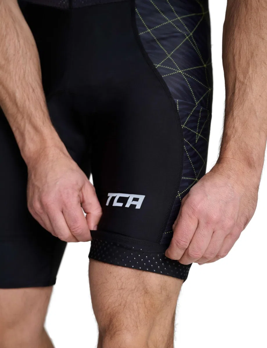 TCA Salopette Ciclismo Uomo con Fondello Professionale – Pantaloncini Bici con Bretelle e Tasche Laterali – Tessuto ad Asciugatura Rapida per Bici da Corsa, Gravel e MTB