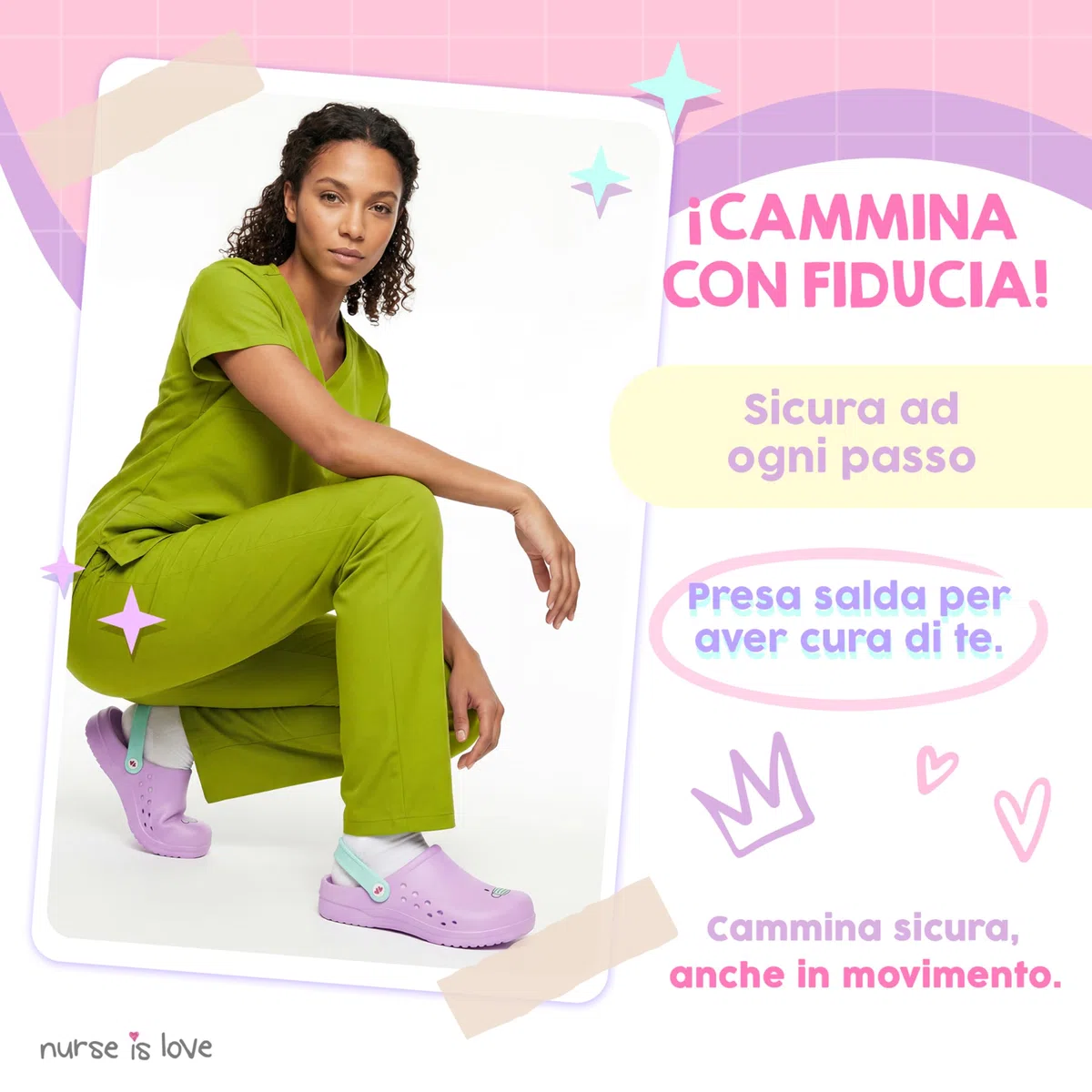 Nurse is Love Sabots Femme - Sabots Eva Légers, Chaussures Casual Mode | Cadeau Original pour Elle | Design Amusant - PT IT