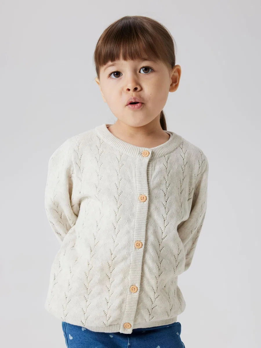 NAME IT Nmfbanni LS Knit Card Noos Maglione Cardigan Bambine e Ragazze