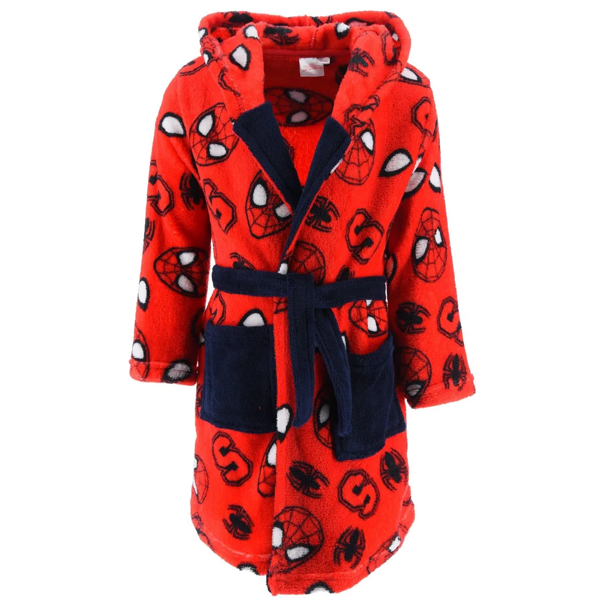 Asciugamano Spiderman con Cappuccio | Bambini | Regali per Bambini | Spiderman | Poncho da Bagno per Bambini | Asciugamano | Accappatoio Morbido (DE/NL/SE/PL, Numerico, 98, Regular, Rosso), Colore