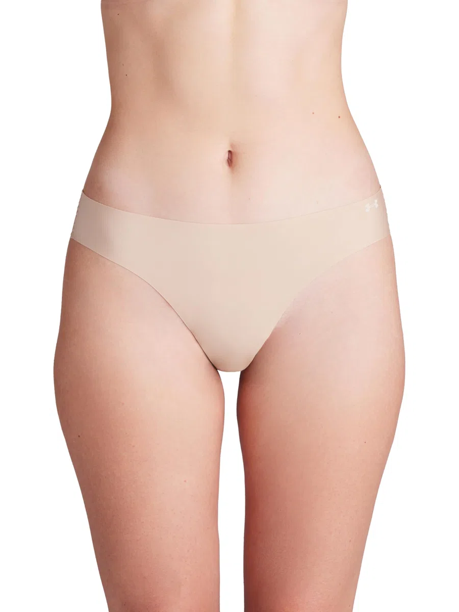 Under Armour Women's Underwear Pure Stretch No Show Thong Pant, 3 Pack Solid Thong Panties Donna (Pacco da 3)