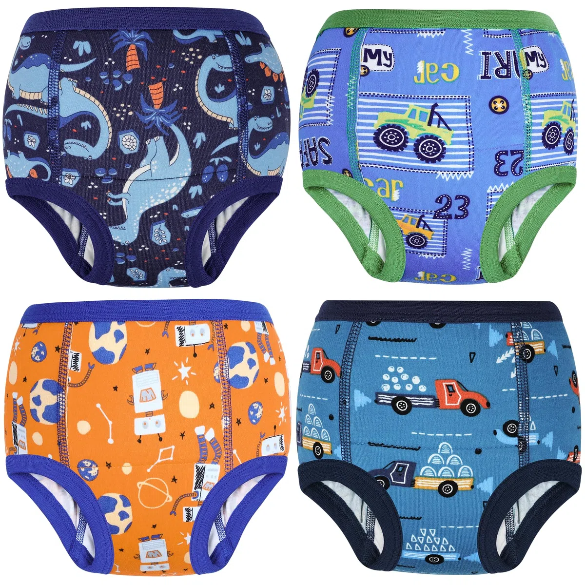 Confezione da 4 Pantaloni per Il vasino - Mutandine riutilizzabili per Bambini e Bambine