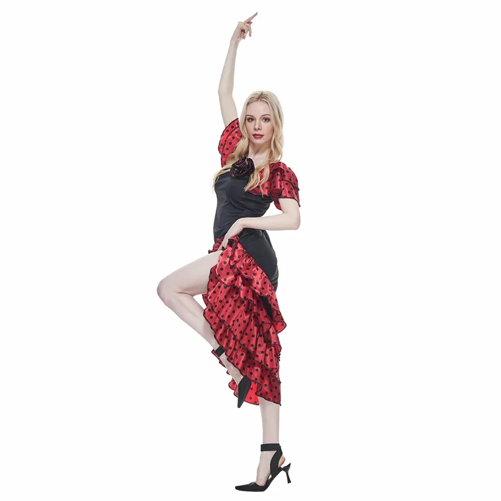 EraSpooky Vestito flamenco per adulti e donne, costume da festa