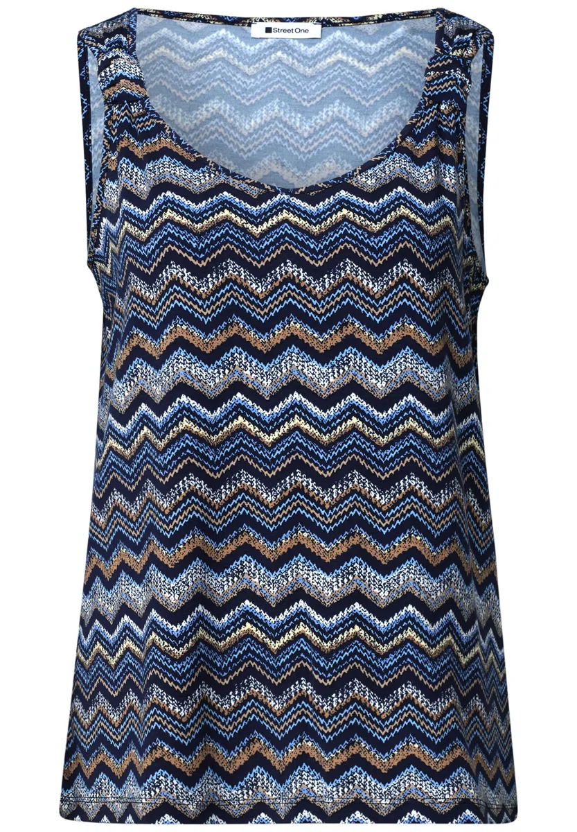 Street One 3230083 Top con Scollo a V e Dettaglio Nodo Donna (Pacco da 1)