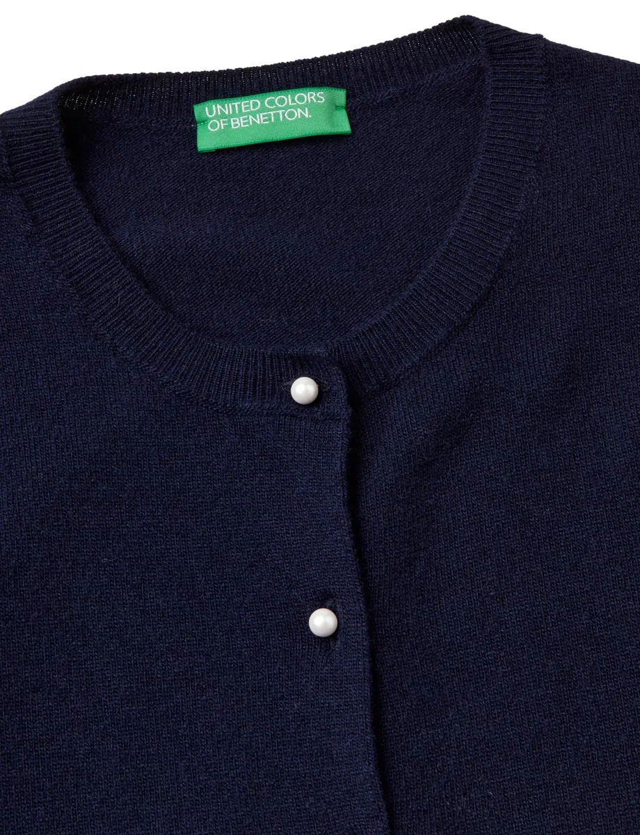 United Colors of Benetton Maglia Coreana M/L 1002d501u Maglione Cardigan Donna