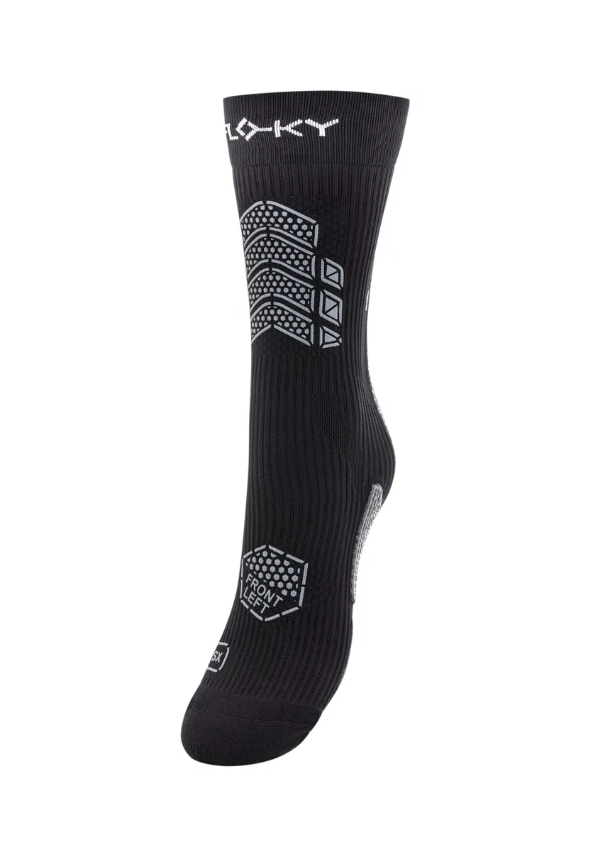 FLOKY AXIST 3D calze da calcio e rugby biomeccaniche. Calza a compressione, antiscivolo. Caviglia stabilizzata, protezione tendine d'Achille, massimo grip, supporto plantare.