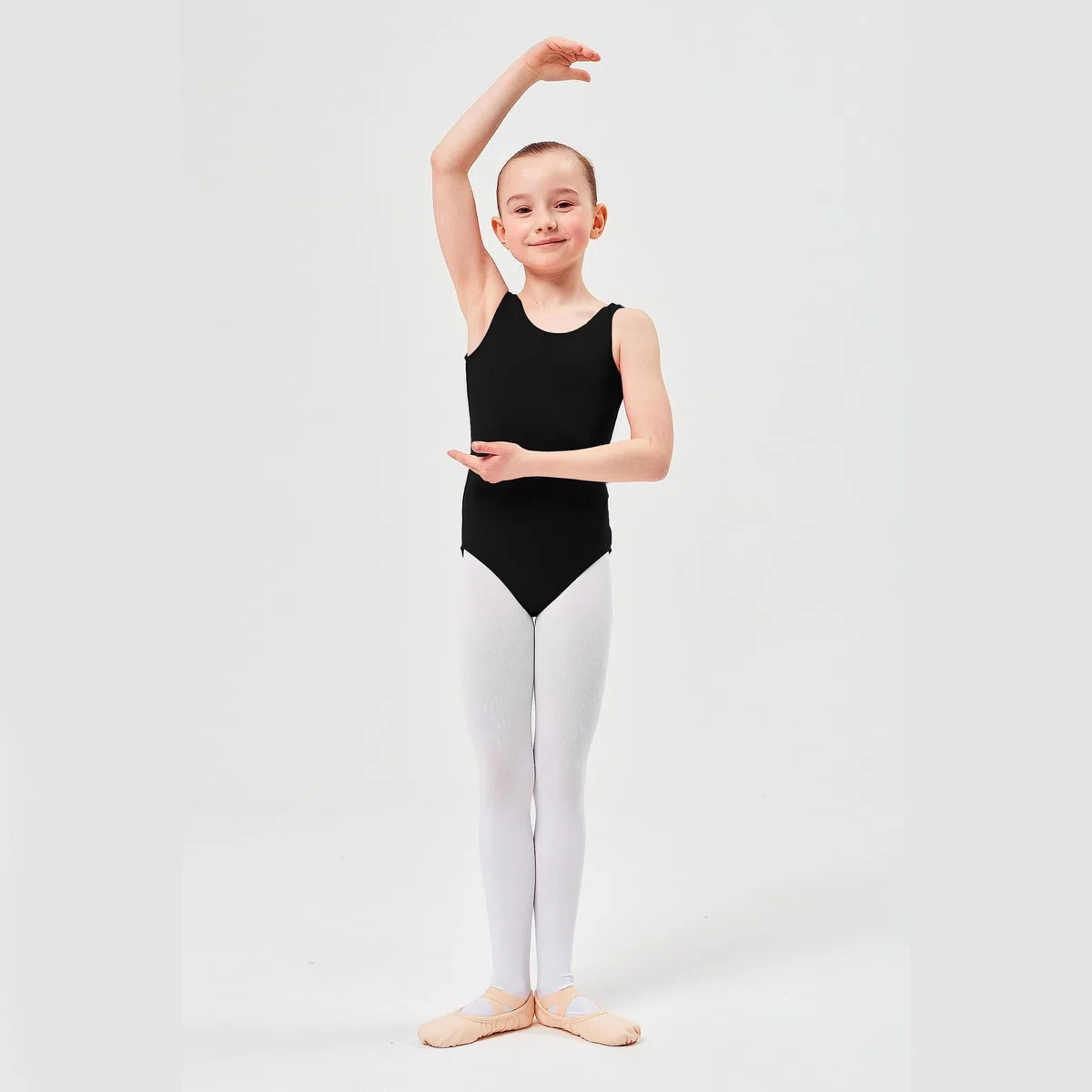 The Fancy Dress Body da bambina in cotone elasticizzato, senza maniche, per la scuola, danza, danza, ginnastica, età 3-13 anni