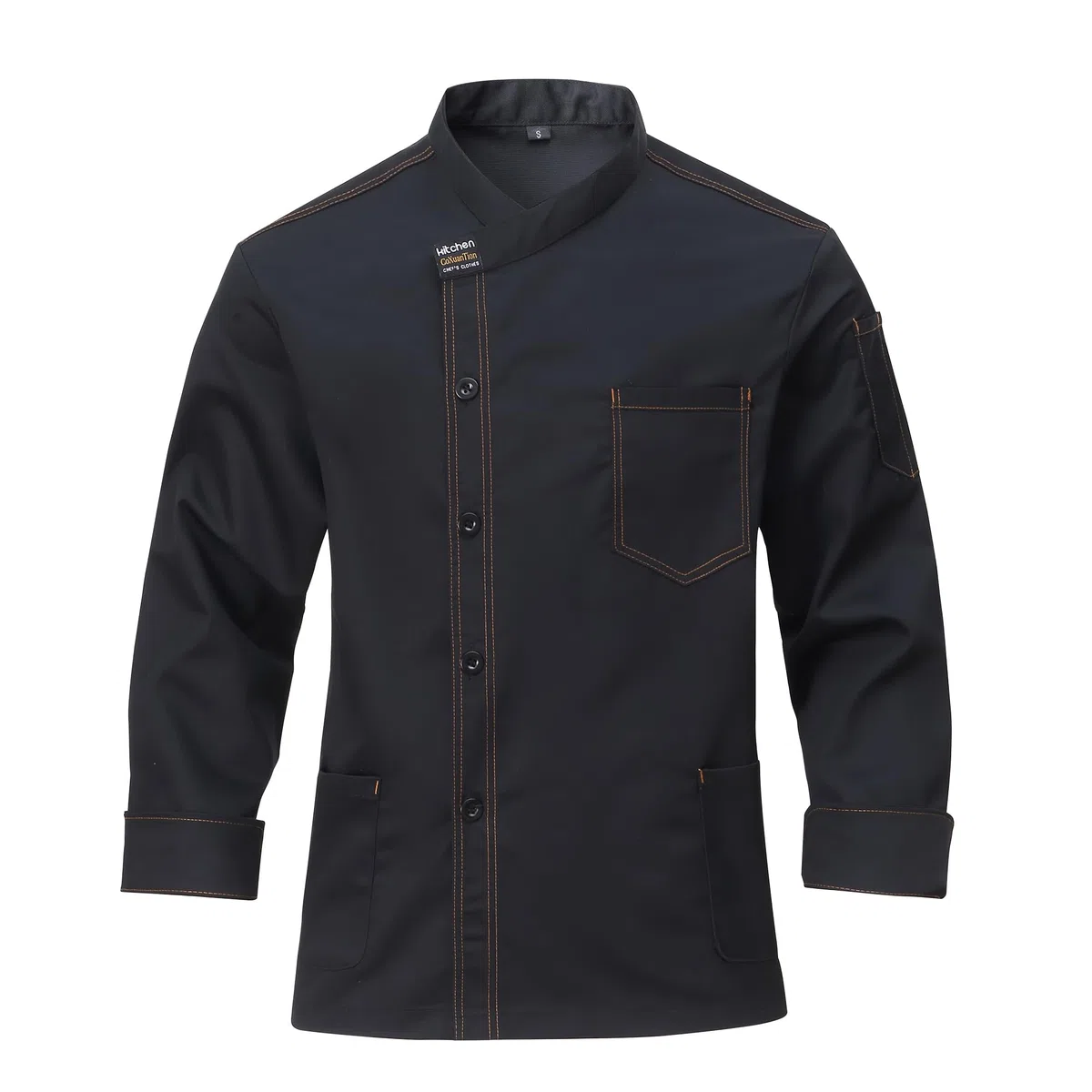 Uomo Cuoco a Maniche Lunghe Giacca Unisex Giacca Cuoco Professionale Chef Uniforme con I Bottoni per Panetteria Ristorante Lavoro