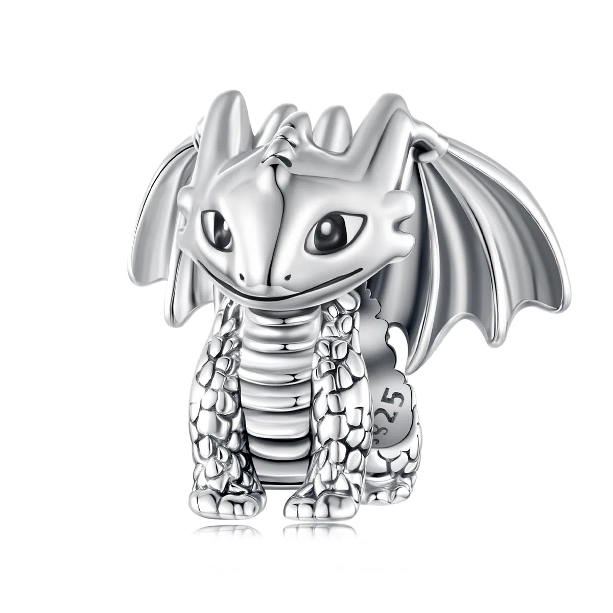 Charm Drago in Argento Sterling 925 - Ciondolo per Bracciali con Animali Carini, Regalo Compleanno Gioielli Dragons per Donna e Ragazze