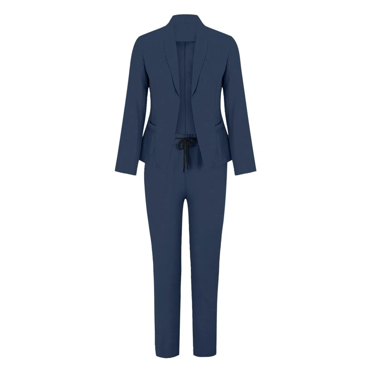 Tailleur 2 Pezzi Eleganti da Donna Business Set da Cocktail Elasticizzate Tailleur Blazer Bottone Manica Lunga Aperto Davanti Colletto Pantaloni Completo Oversize Cerimonia per Matrimoni e Feste