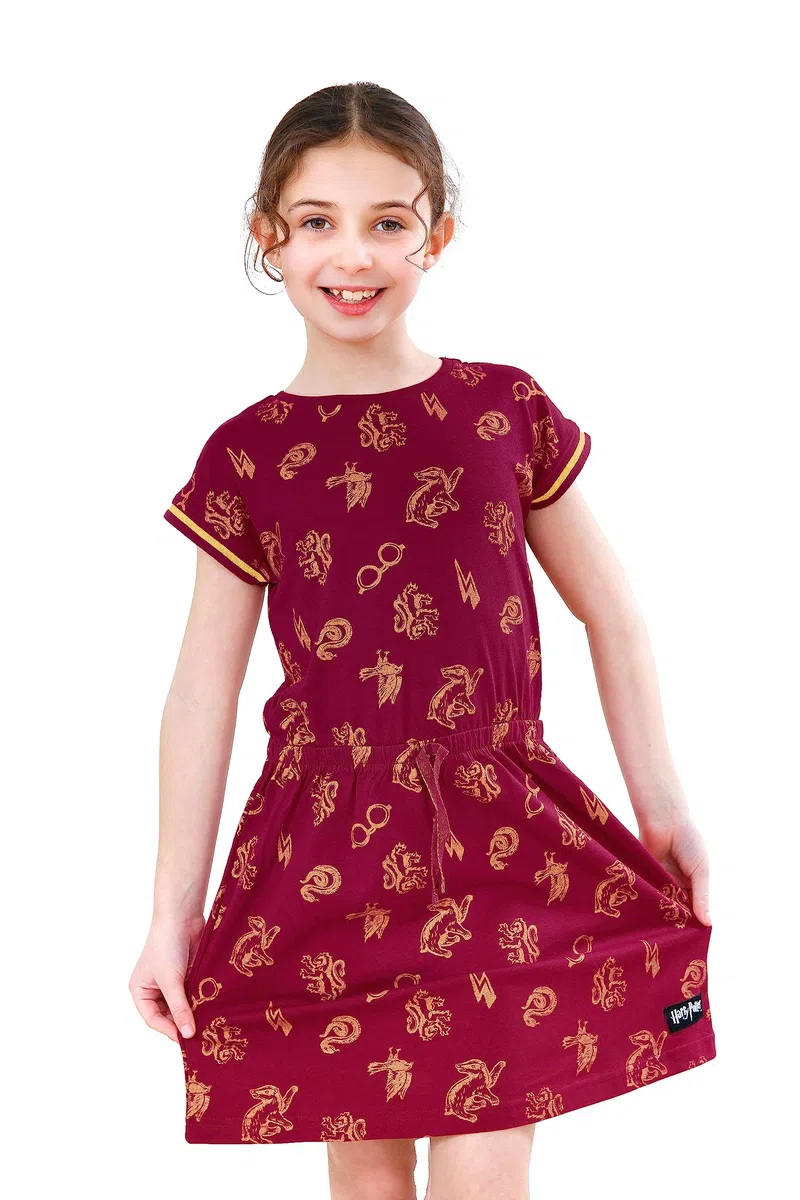 Harry Potter Vestito Bambina | Abito Estivo in Morbido Cotone Vestiti