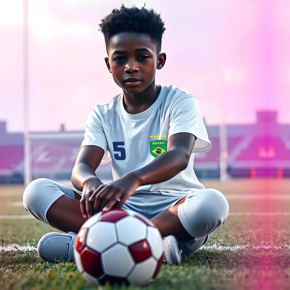 Maglietta da Calcio per Bambini | Maglia Personalizzata con Il Tuo Nome e Numero | T-Shirt per Ragazzi Brasile Calcio 2026