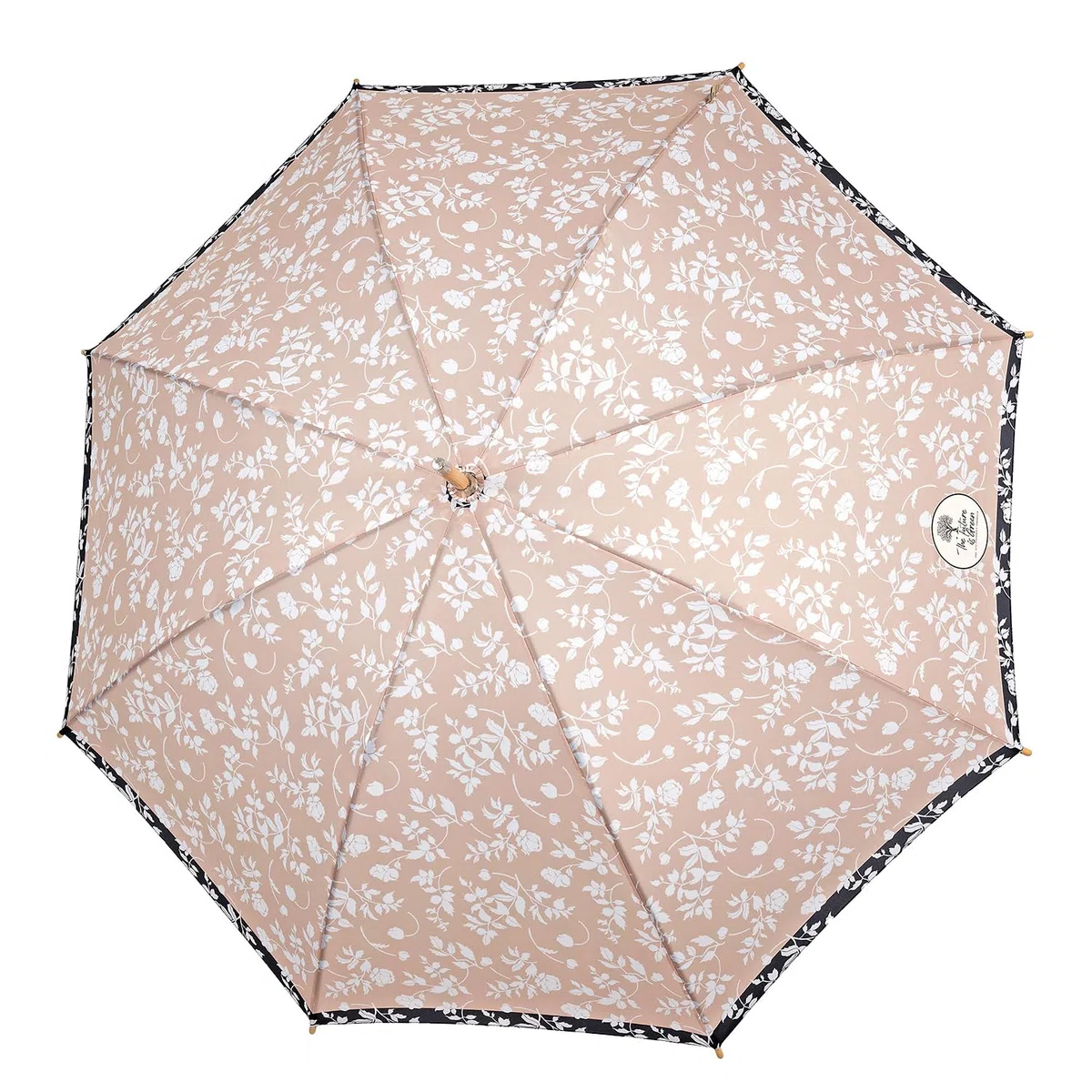 PERLETTI GREEN Ombrello Pioggia Ecosostenibile Tessuto Riciclato Donna Automatico - Manico in Legno Biodegradabile - Ombrello Classico Antivento Ecologico - Diametro 102 cm