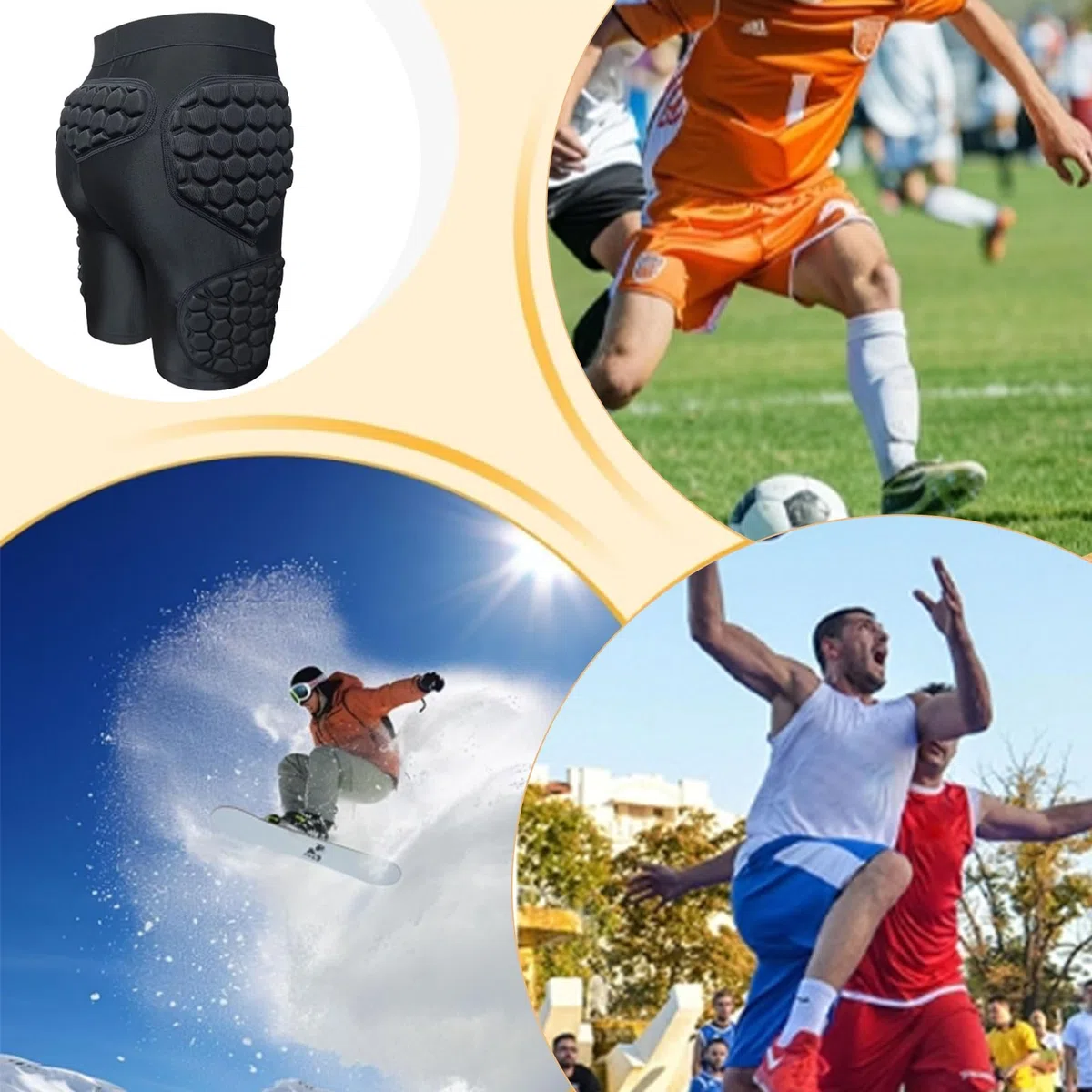 Pantaloncini da Portiere Imbottiti, Divise da Portiere, Pantaloncini protettivi in ​​Spugna Spessa Eva da Calcio, Attrezzatura for l'allenamento, Pantaloncini protettivi nel Calcio