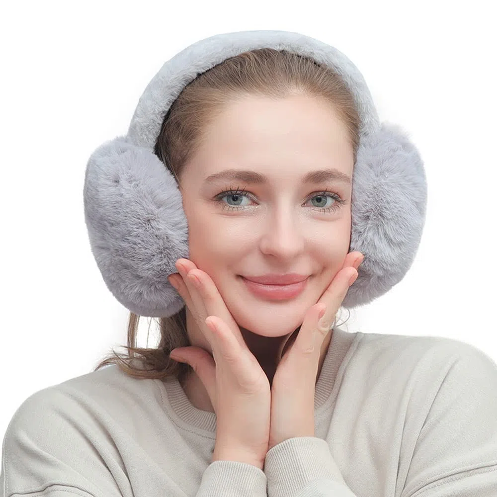 Paraorecchie per Donne Ragazze Caldo Plush Earmuffs Invernali Regolabile Pieghevoli Paraorecchie Morbidi Carino Peluche Copriorecchie Antivento Freddo Scaldaorecchie per Esterno