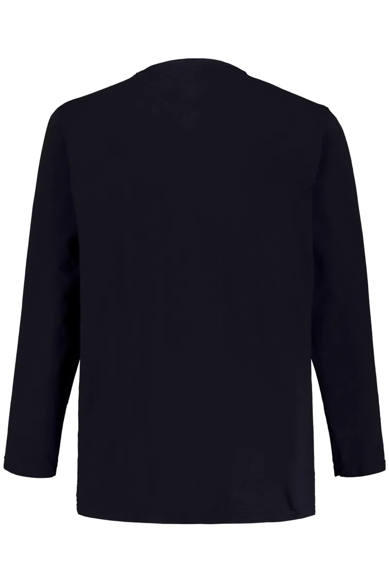 JP 1880 Maglia Serafino Basic con Maniche Lunghe e abbottonatura 702555