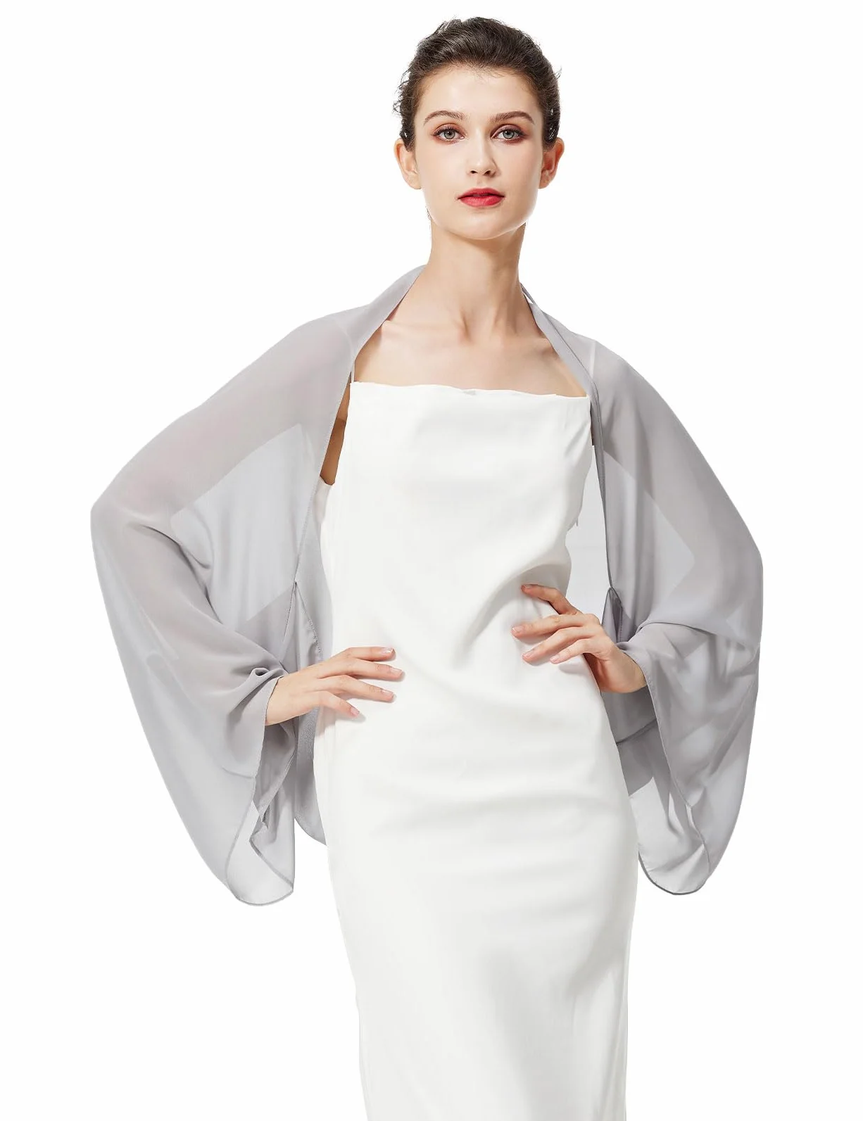 BEAUTELICATE Scialle Coprispalle Elegante Donna Stola Chiffon Cape Estivo per Abito Sposa Damigella Cerimonia Matrimonio Serata