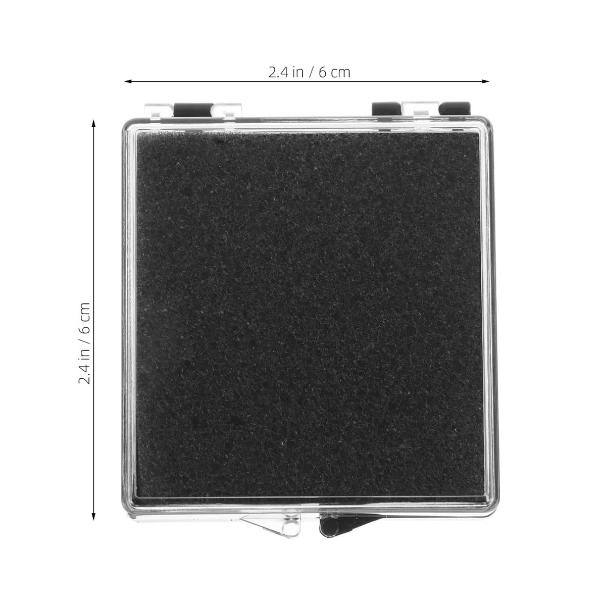 Scatola Trasparente Plastica 2.36X2.36X0.71In Custodia Porta Medaglie Maratona Con Interno Spugna Nera Protettiva Organizer Per Spille Badge E Accessori