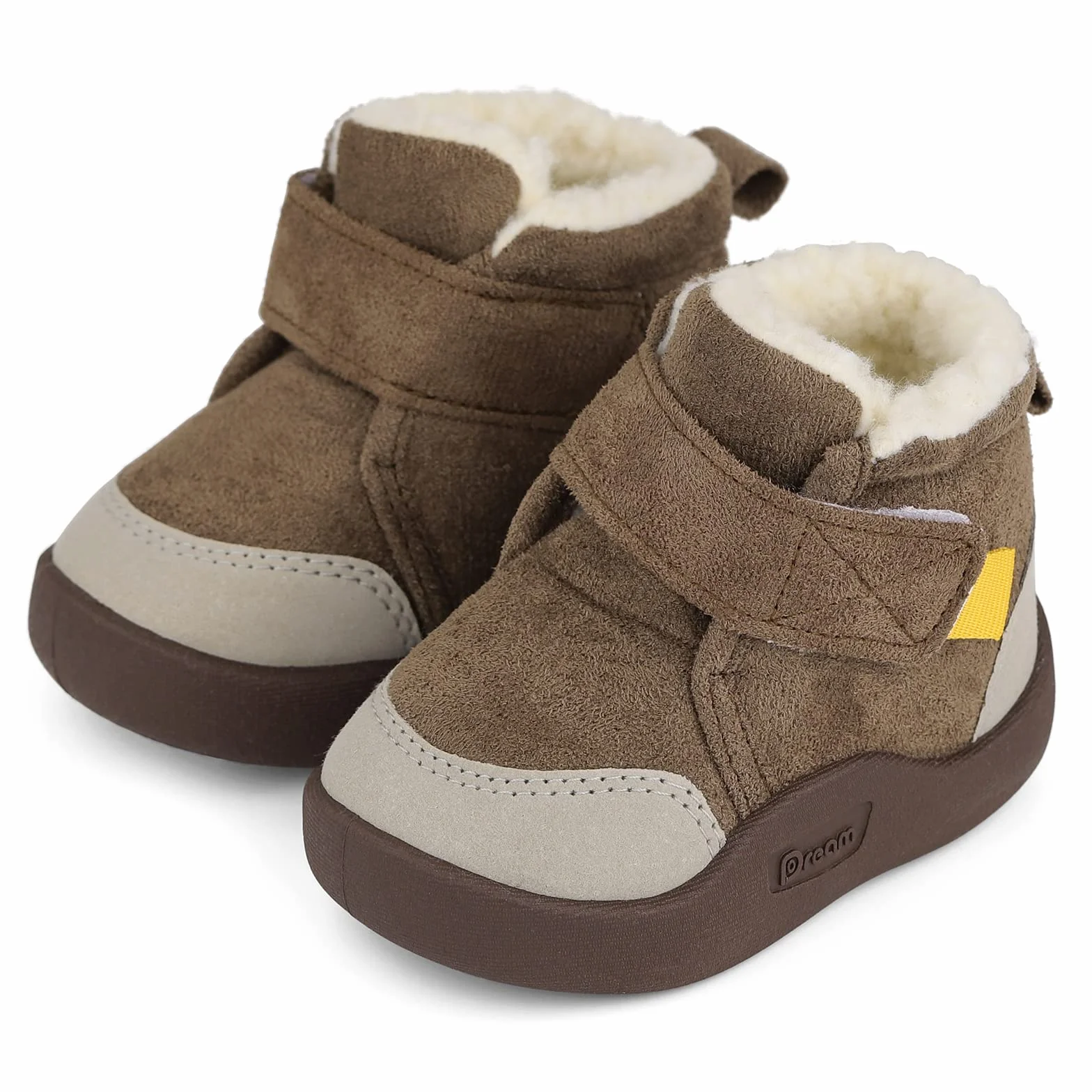 MASOCIO Stivaletti Neonato Neonata Invernali Scarpe Babbucce Bimbo con Suole Gomma Antiscivolo Taglia 18-23 EU